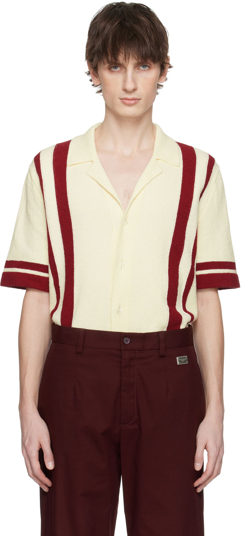 Cветр Dolce & Gabbana Dolce&Gabbana Knitted Polo Shirt Жовтий | GXVB7TJFMNA