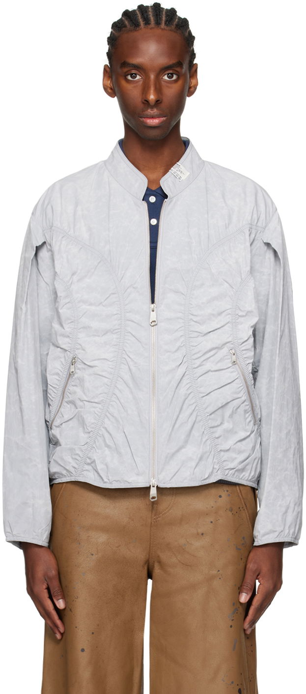 Куртка бомбер ADER ERROR Ruched Bomber Jacket Сірий | BN01SSJK0809LG