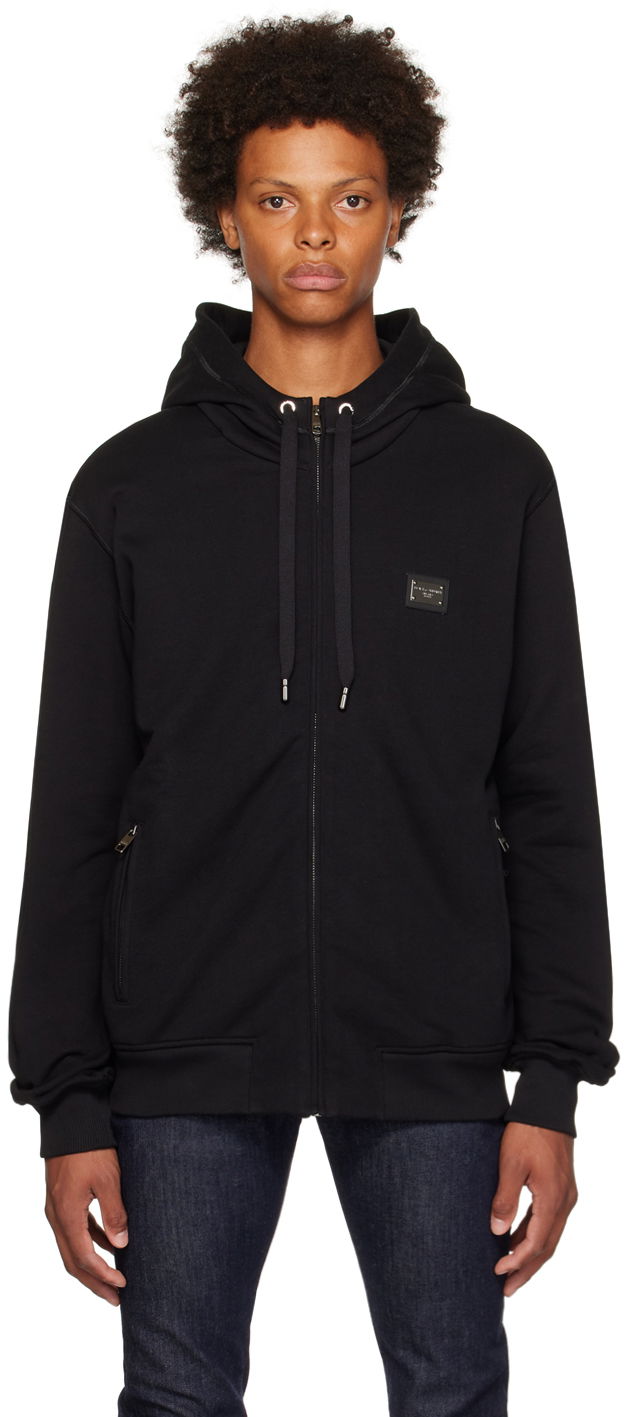 Світшоти Dolce & Gabbana Black Patch Hoodie чорний | G9ABITG7F2G