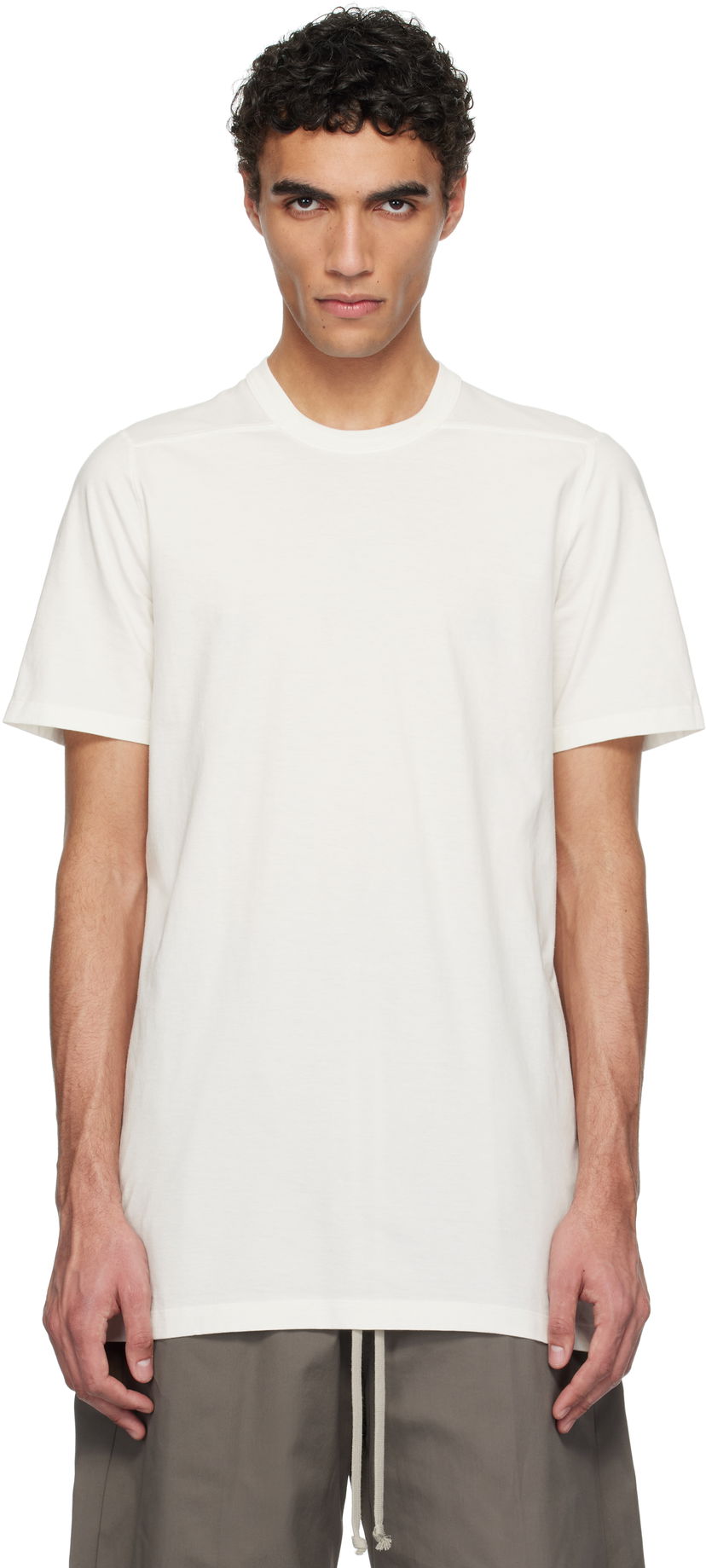 Футболка Rick Owens Rick Owens Short Level T-Shirt білий | RU01E5264 JA