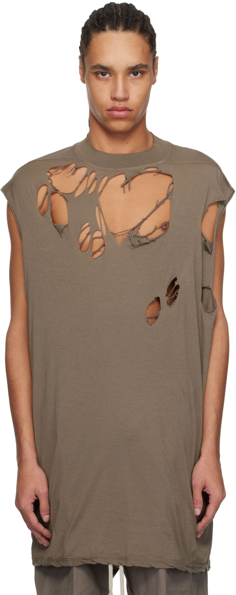 Безрукавка Rick Owens Rick Owens DRKSHDW Hollywood Tarp Sleeveless T-Shirt Коричневий | DU01E3158 BHDSD