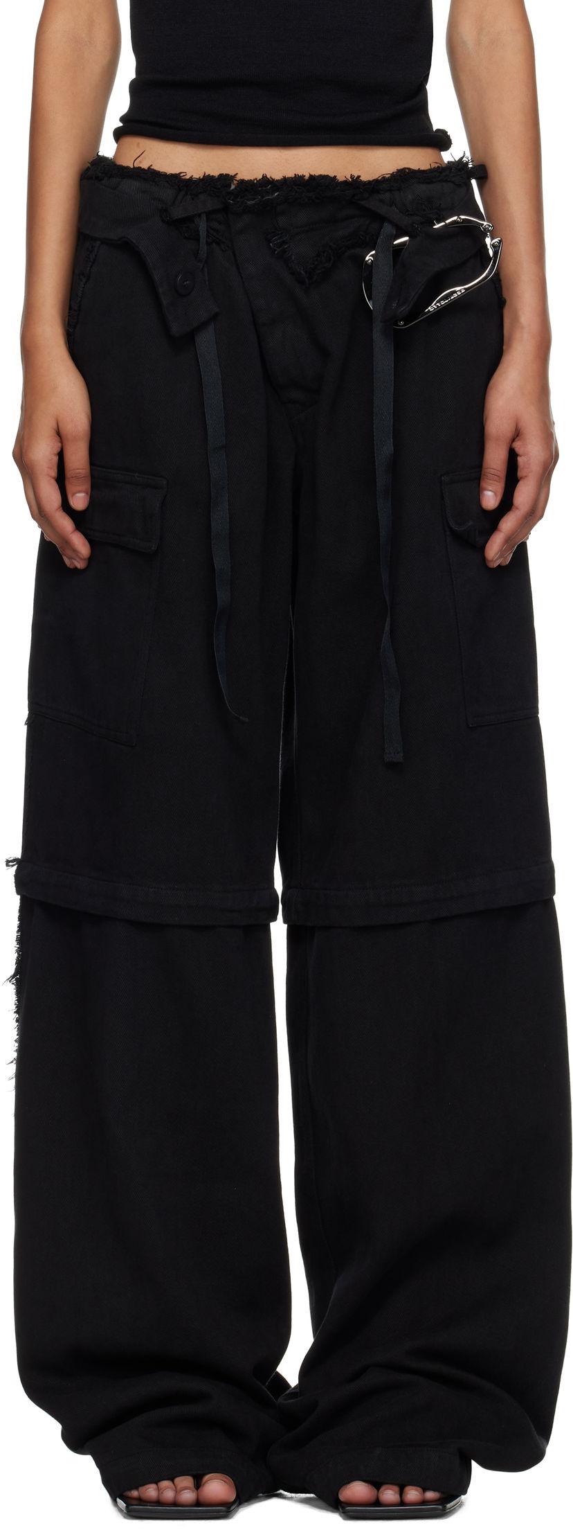 Штани карго Ottolinger Ottolinger Baggy Cargo Pants чорний | 109-200306-02