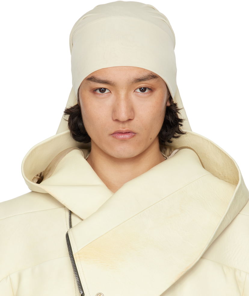 Капелюх Rick Owens Rick Owens Hollywood Stretch Cupro Jersey Wig Hat бежевий | RR01E5453 BZ
