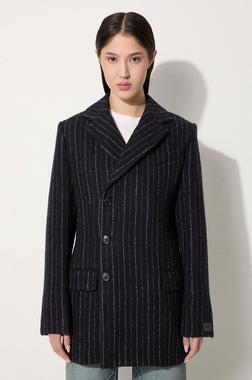 Пальто KENZO Tennis Stripes Pea Coat чорний | FE62MA2209GM.99