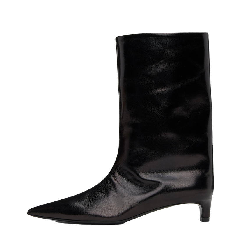 Кросівки та взуття Jil Sander Leather Heeled Boots чорний | J15WU0015_P2958