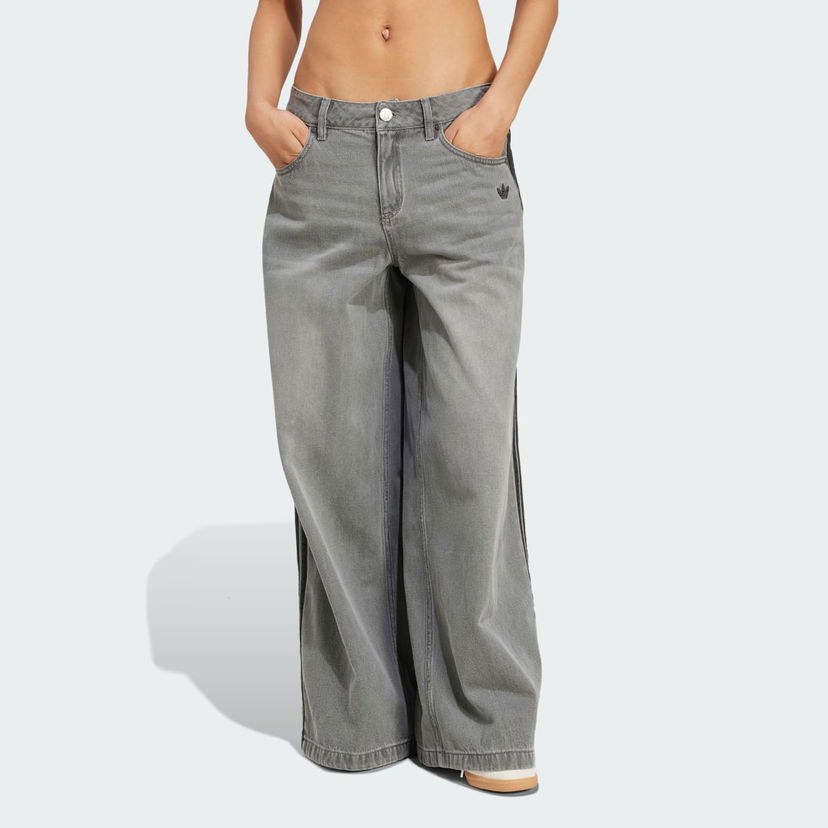 Джинси adidas Performance Adicolor Denim Adilenium Wide-Leg Jeans Сірий | JV7455