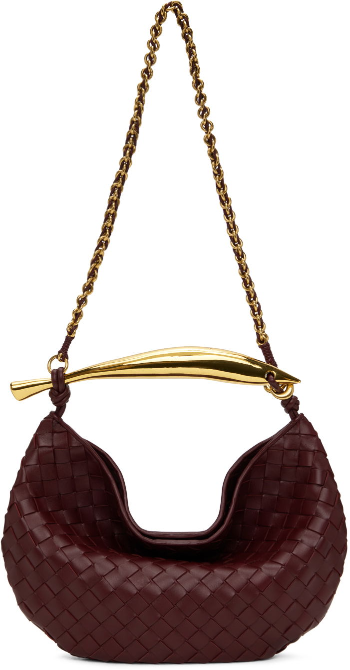 Сумка Bottega Veneta Small Intrecciato Leather Shoulder Bag Червоний | 776768 VCPP1