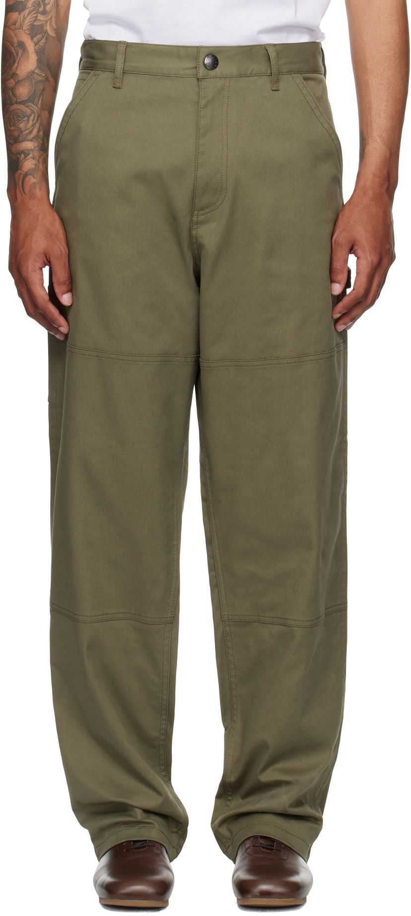 Штани Moncler Moncler Gabardine Trousers Зелений | K20912A00003598R1