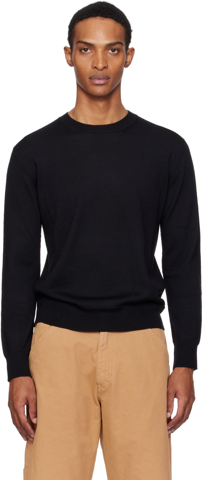 Cветр Maison Margiela MM6 Maison Margiela Elbow Patch Sweater чорний | SH0HL0032 M13133
