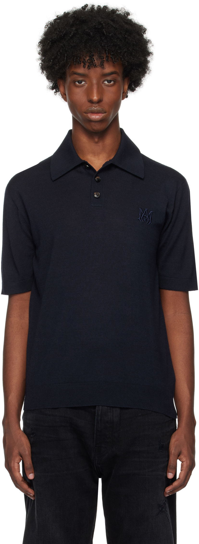 Сорочка поло AMIRI Polo Shirt темно-синій | AMKNPO1028