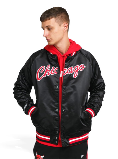 Куртка бомбер Mitchell & Ness Bomber NBA Lightweight Satin Jacket Bulls чорний | 18013
