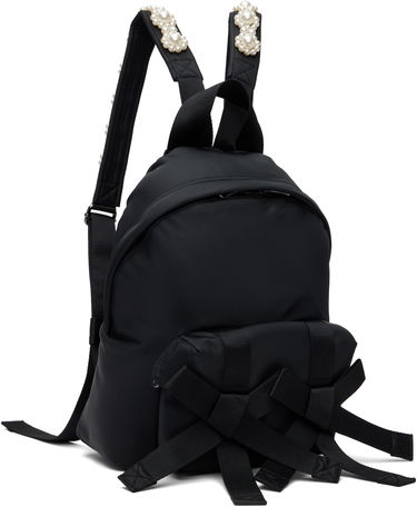 Рюкзак Simone Rocha Simone Rocha Beaded Utility Bow Backpack чорний | BAG179TB 0761, 4