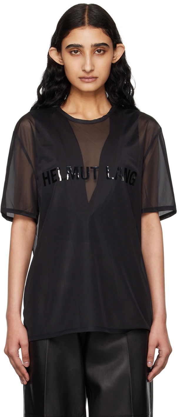 Футболка Helmut Lang Sheer T-Shirt by чорний | O04HM501