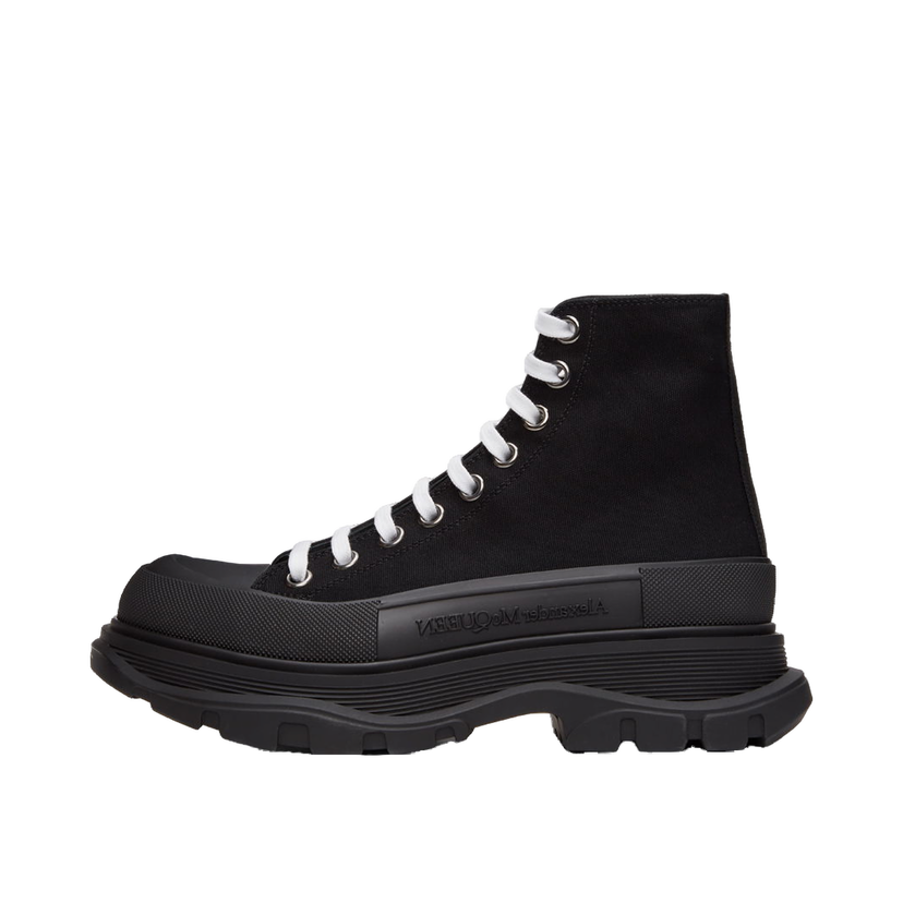 Кросівки та взуття Alexander McQueen Canvas Tread Slick High Sneakers "Black" чорний | 604254W4L32
