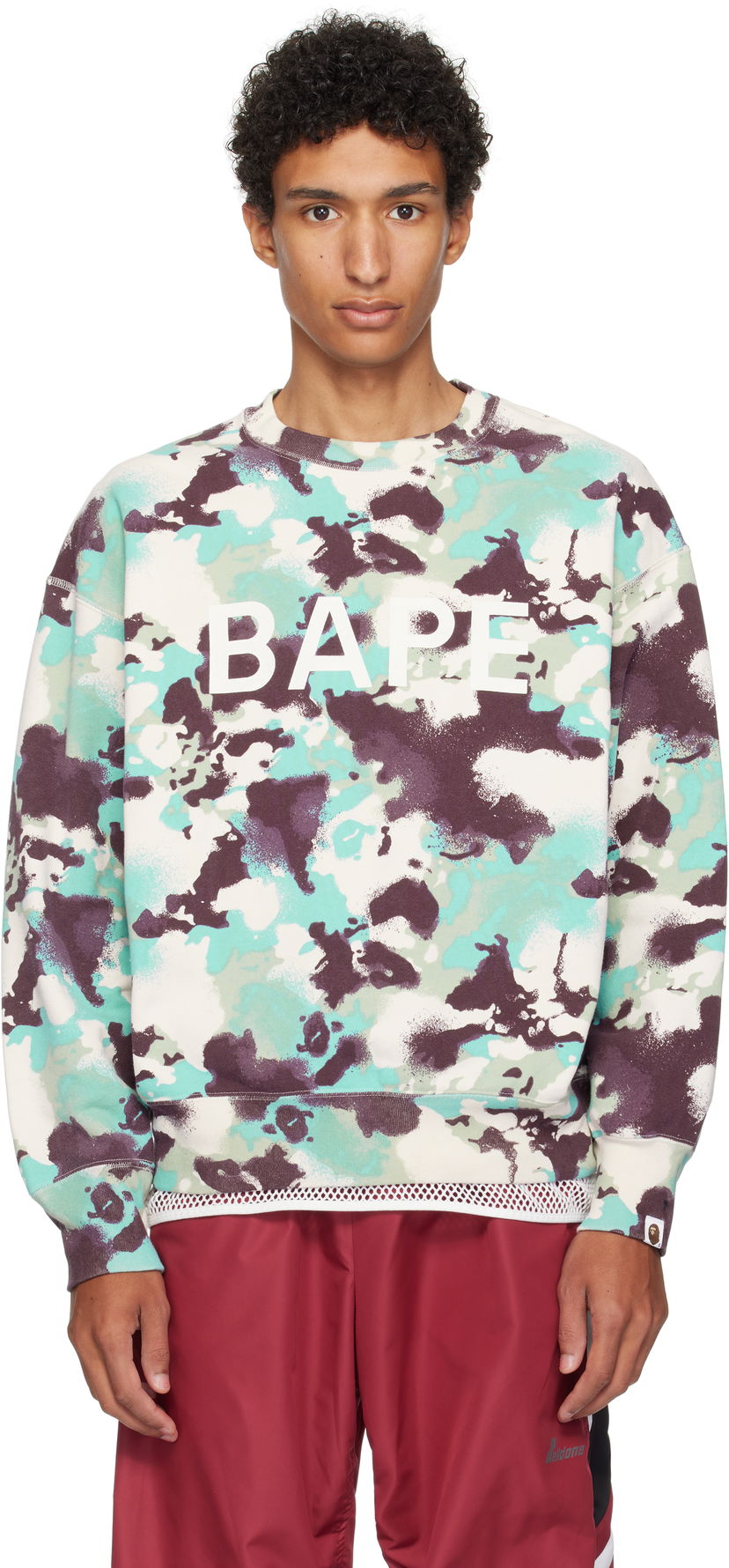 Світшоти BAPE A Bathing Ape Map Camo Crewneck Sweatshirt Різнокольоровий | 001SWL301001M
