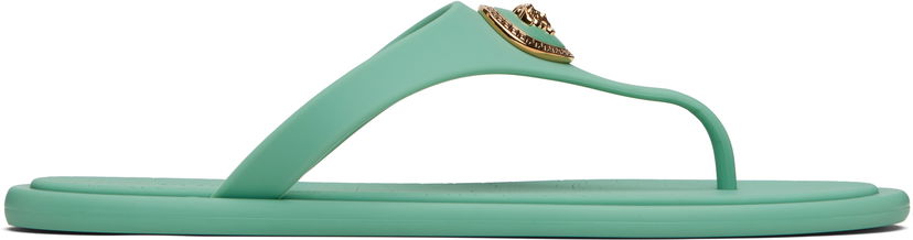 Аксесуари Versace Versace Alia Rubber Flat Sandals Зелений | 1016248_1A10983