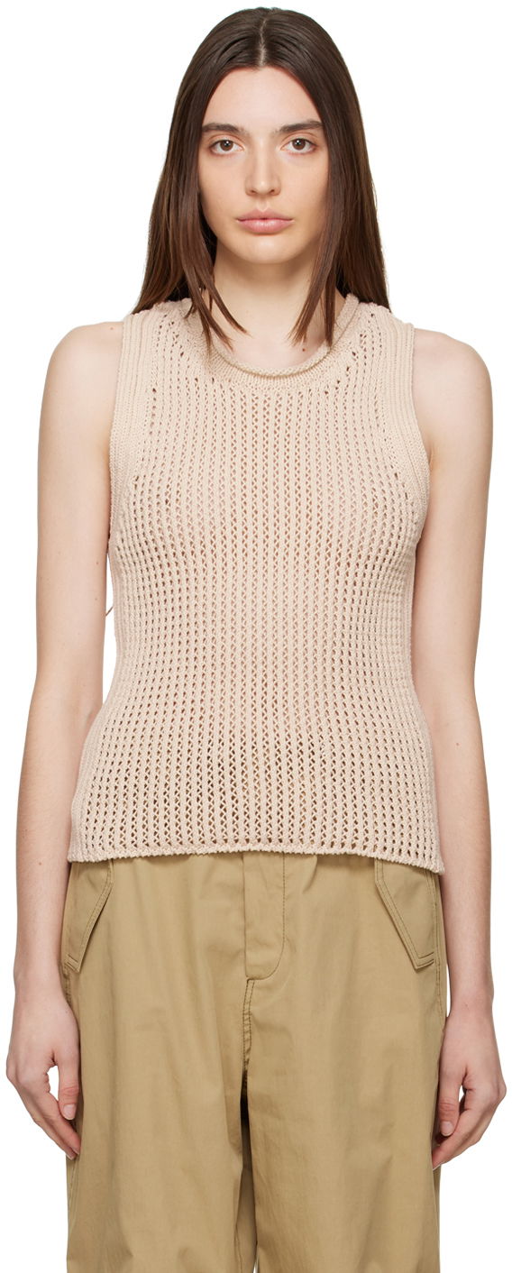 Безрукавка Dion Lee Sleeveless Grid Knit Top бежевий | C7167R23