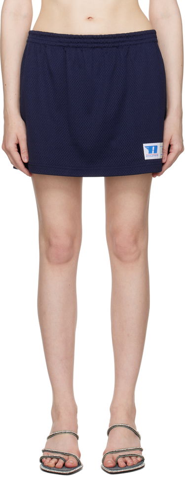 Спідниця Alexander Wang Alexander Wang Deconstructed Athletic Mesh Skort темно-синій | 1CC2255101, 0