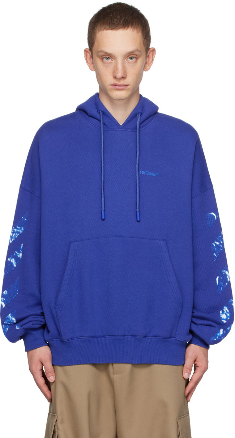 Світшоти Off-White Over Hoodie Синій | OMBB118F23FLE0066969