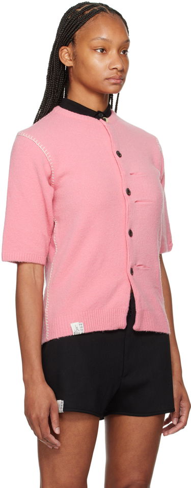Cветр ADER ERROR Logo Flag Cardigan Рожевий | BN01SSKT0702PK, 3