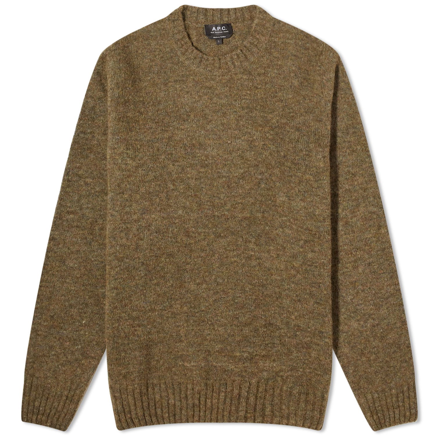 Cветр A.P.C. Lucas Brushed Alpaca Crewneck Зелений | WOAOG-H23151-PKA, 0