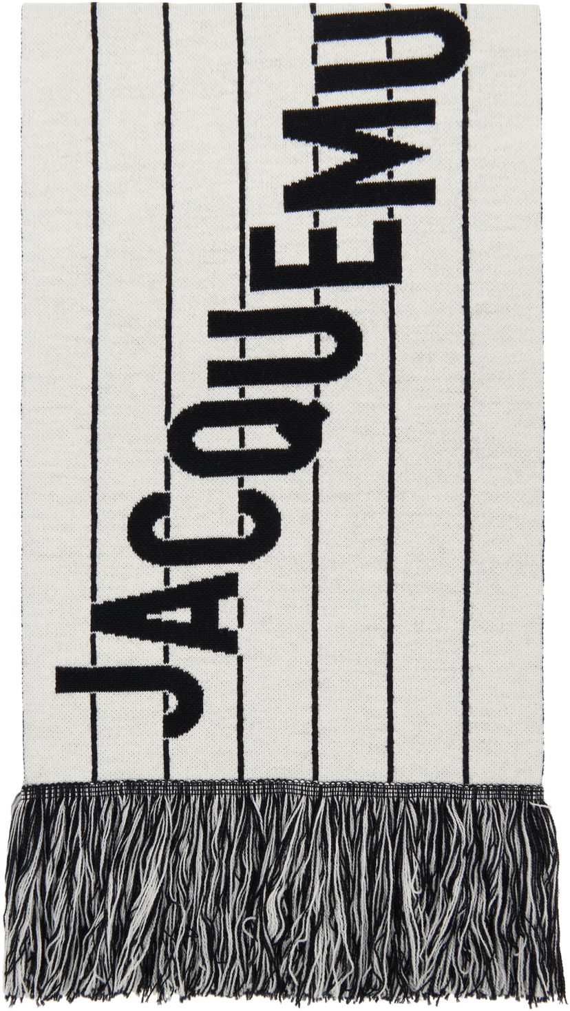 Шарф Jacquemus Jacquemus 'The Liga' Knit Scarf білий | 25E255AC758-2200