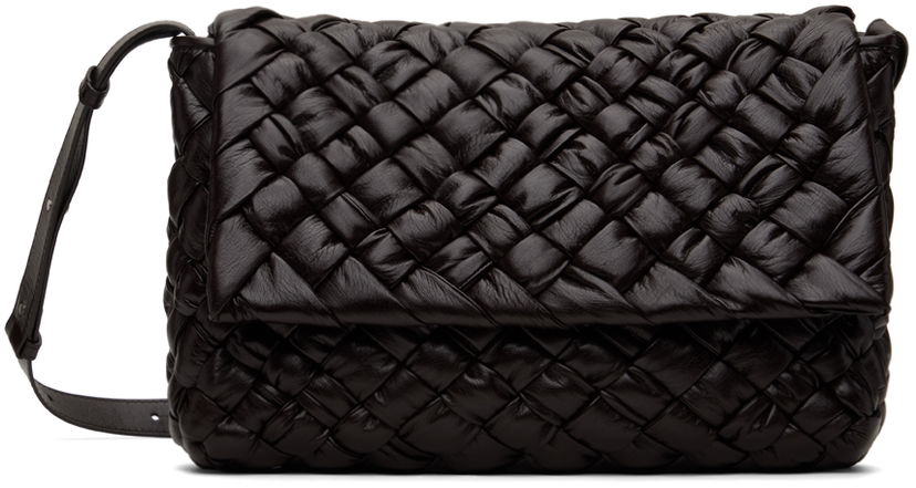 Сумка Bottega Veneta Bottega Veneta Rumple Messenger Bag чорний | 776519V2BJ1