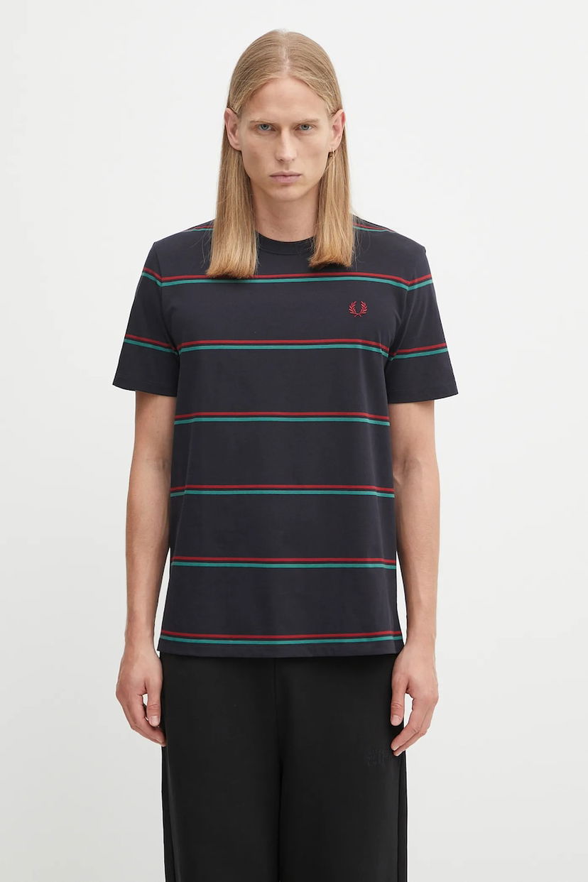 Футболка Fred Perry Striped T-shirt темно-синій | M1734