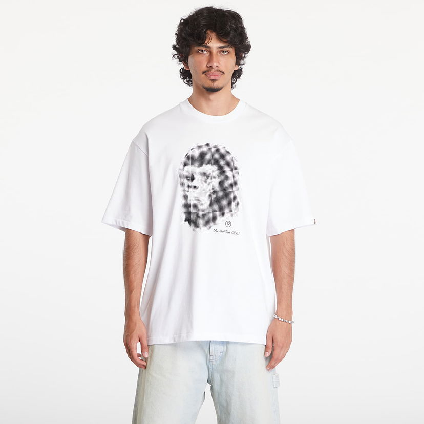 Футболка BAPE A BATHING APE Pixel Comic Ape Head Relaxed Fit Short Sleeve Tee White білий | 001TEK801304M WHT