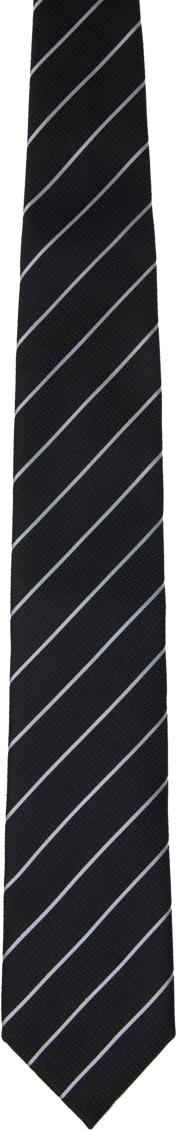 Ремені Tom Ford Tom Ford Striped Tie чорний | STE001-S0082