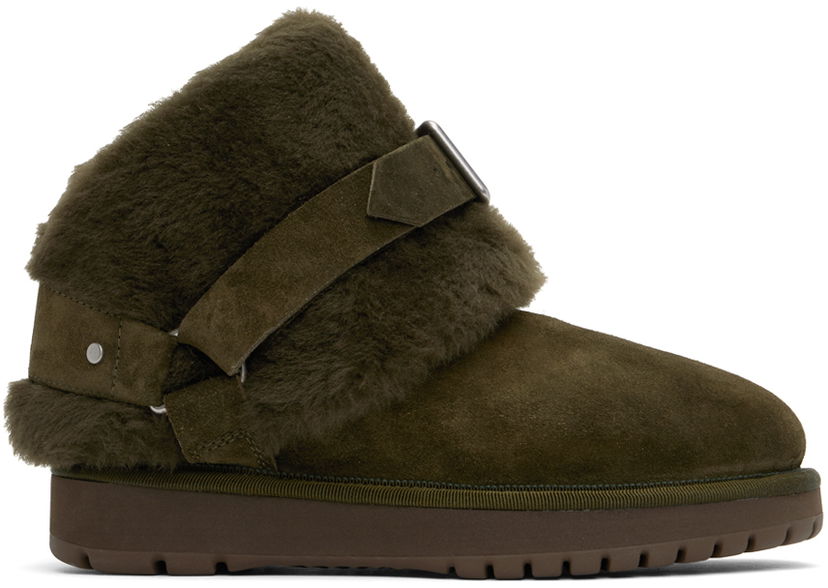 Кросівки та взуття Burberry Burberry Shearling Chubby Boots Зелений | 8092544