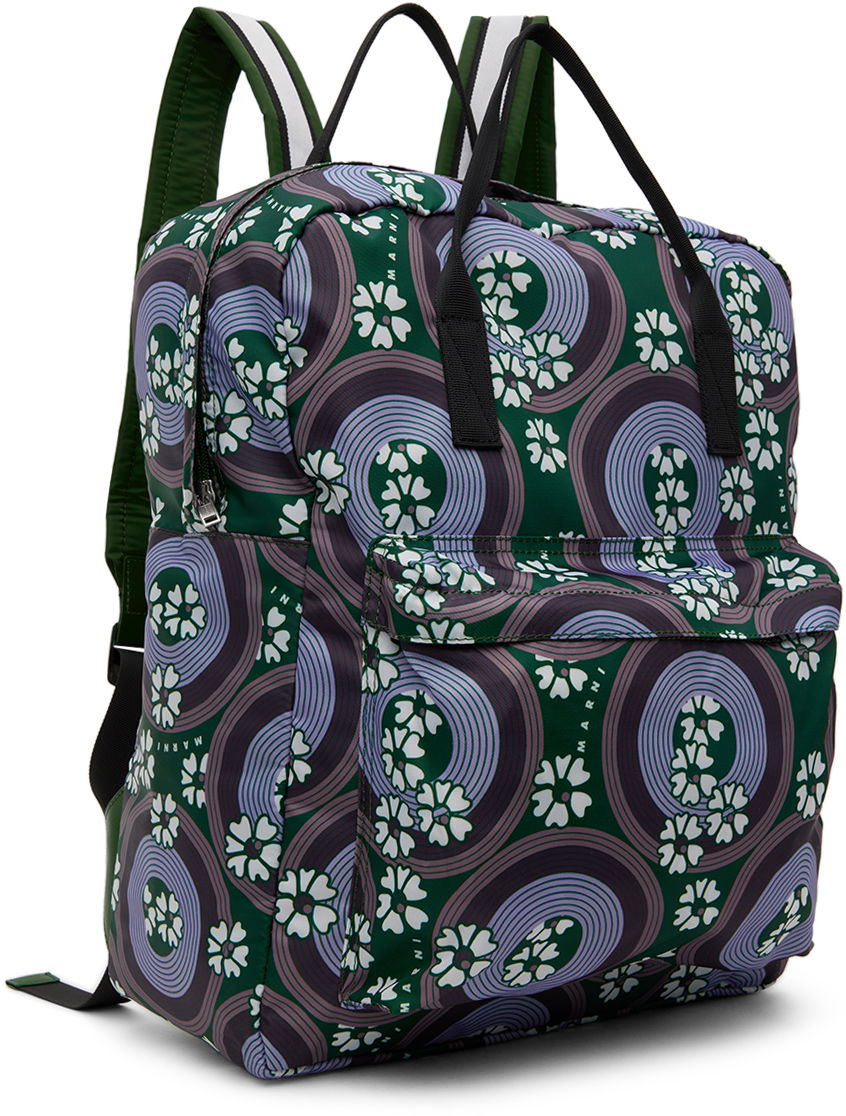 Рюкзак Marni Marni 70s Circles Print Backpack Зелений | M00965, 1