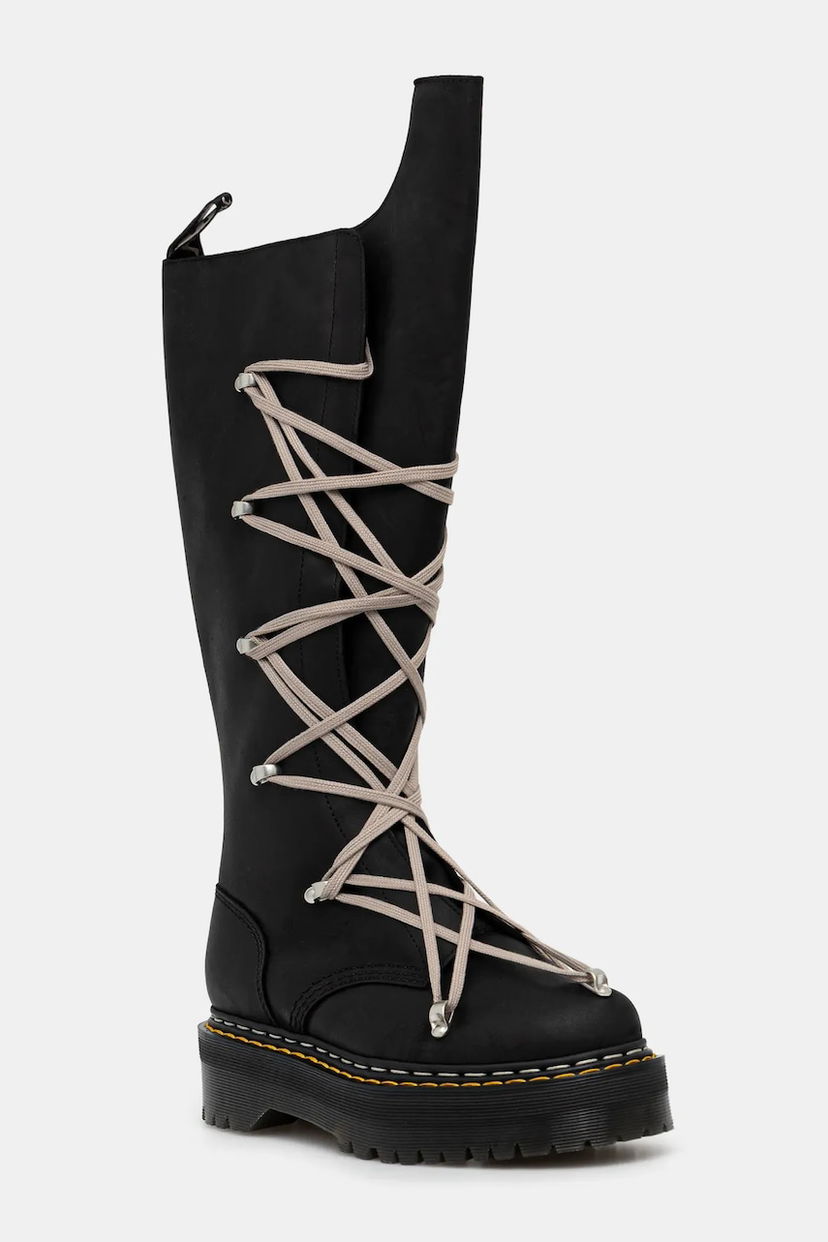 Кросівки та взуття Rick Owens Rick Owens DRKSHDW x Dr. Martens 1B60 Quad Sole Pentalace Boot чорний | DM02E6811.0001