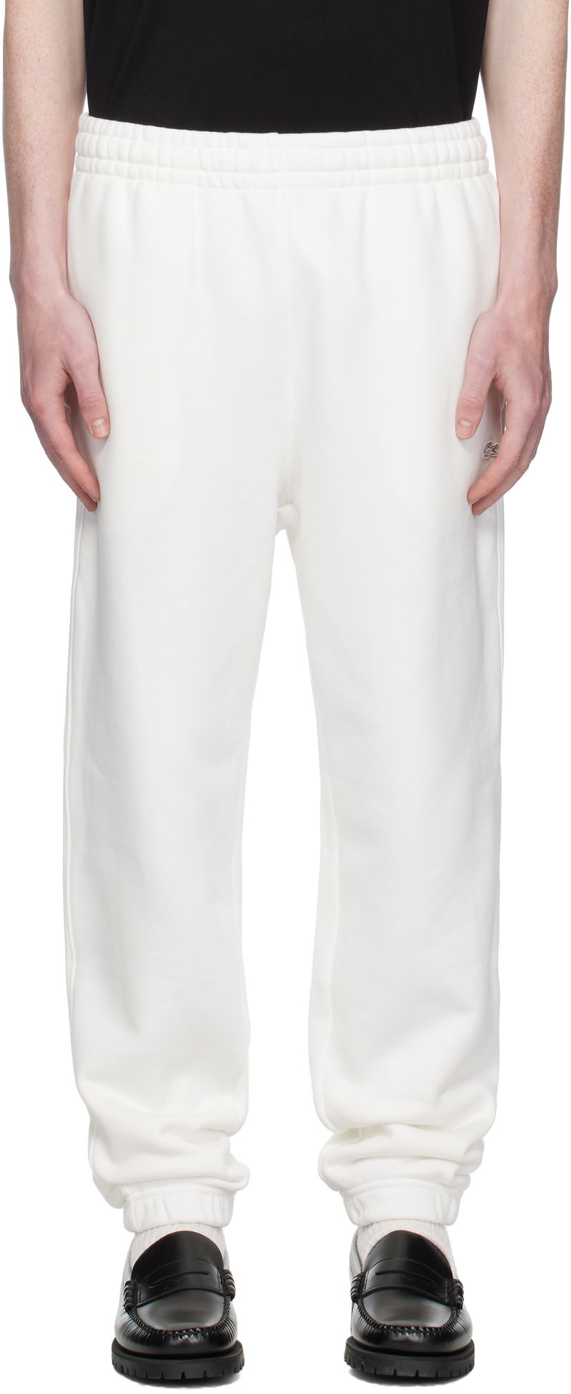 Спортивні штани Lacoste Fleece Sweatpants білий | XH7760_70V