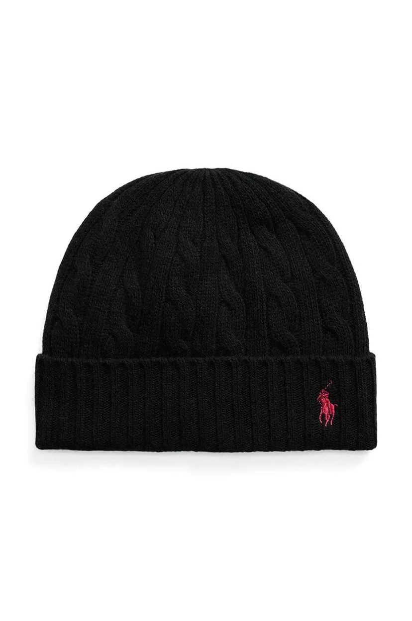 Шапка Polo by Ralph Lauren Cable-Knit Beanie чорний | 449959346