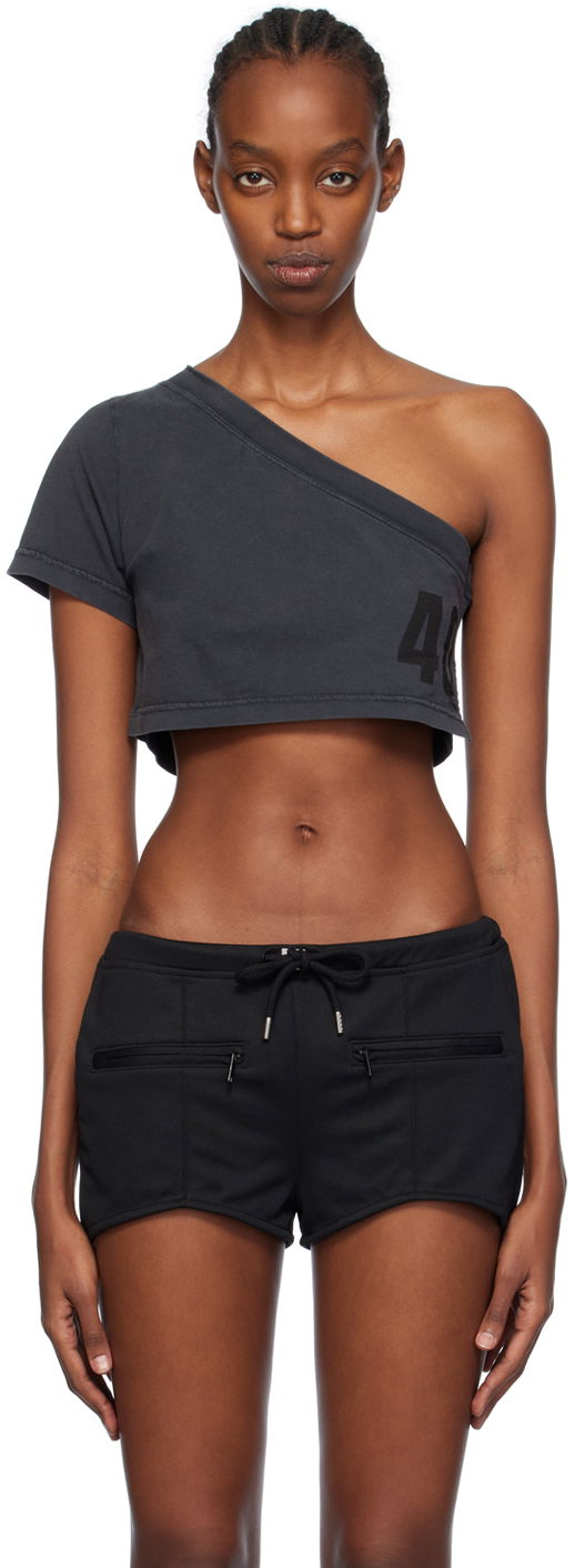 Безрукавка Courrèges Tuba One Shoulder Cropped T-Shirt Сірий | 124JTO238JS0109