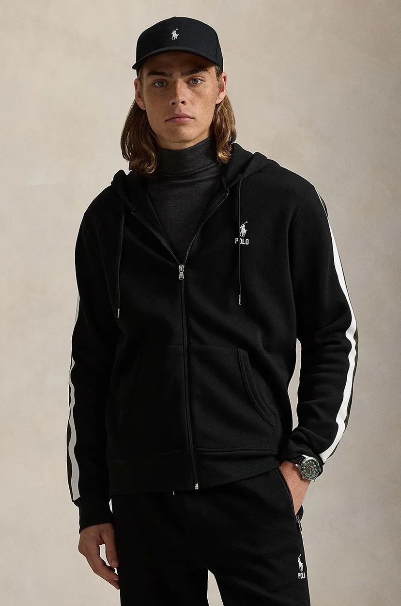 Світшоти Polo by Ralph Lauren Striped Full-Zip Hoodie чорний | 710953165