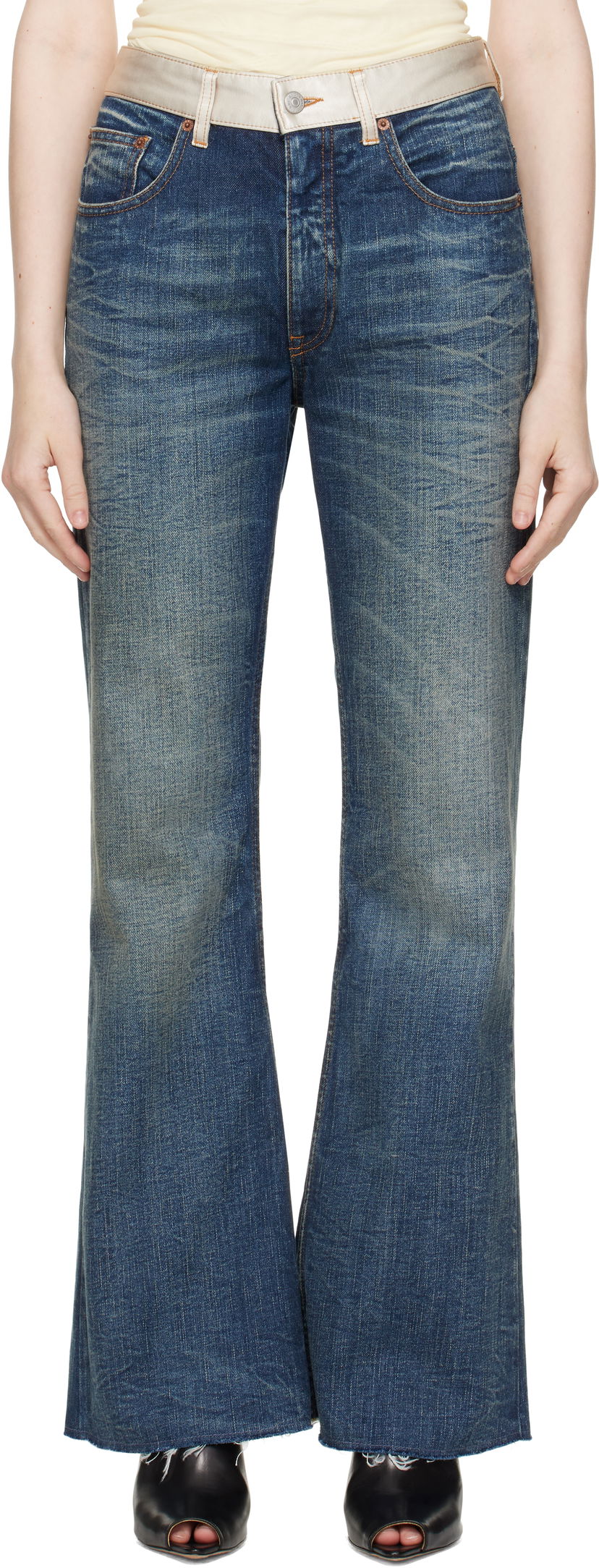 Джинси Maison Margiela MM6 Maison Margiela Bootcut Jeans Синій | S62LB0188 M30016