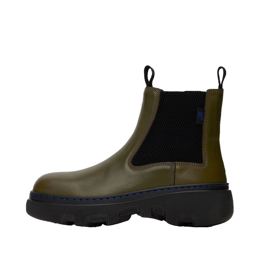 Кросівки та взуття Burberry Green Leather Creeper Chelsea Boots Зелений | 8092585