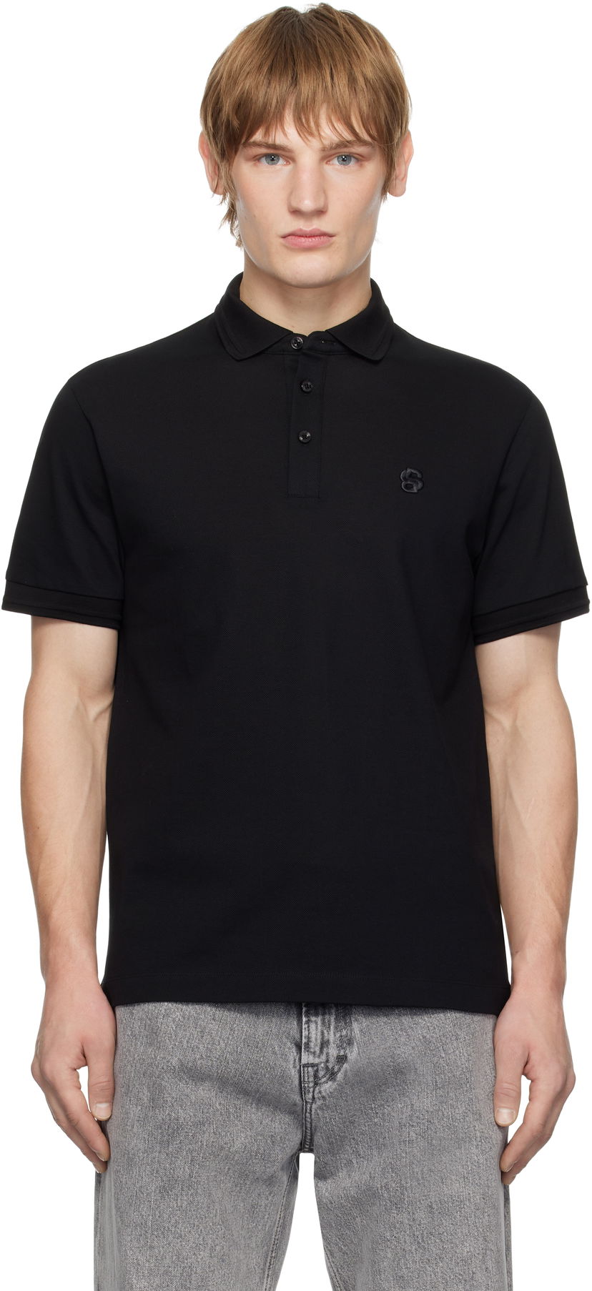 Сорочка поло BOSS Monogram Polo Shirt чорний | 50533355