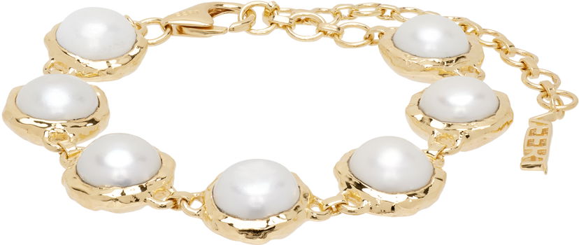 Браслет VEERT VEERT The Pearl Circle Gold-Tone Pearl Bracelet Металік | JL0022BYG