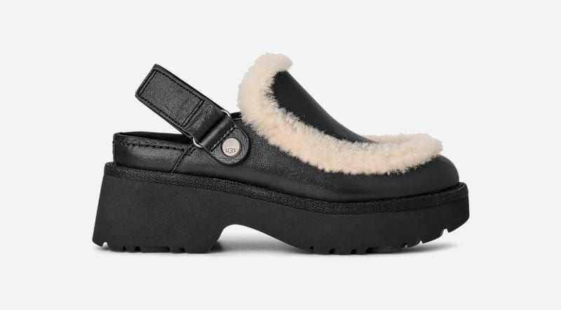 Кросівки та взуття UGG Esmee Platform Clogs чорний | 1171507-BLK