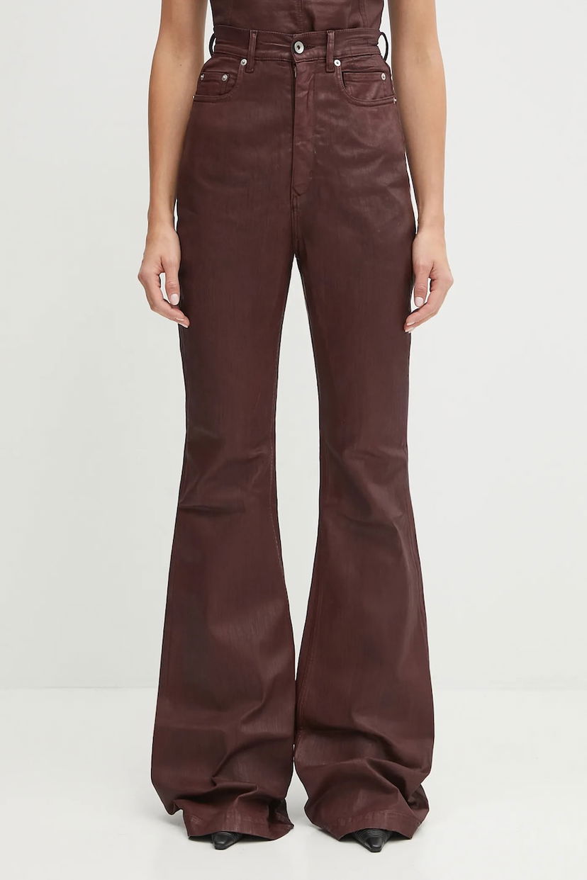 Джинси Rick Owens Rick Owens DRKSHDW Bolan Bootcut High Waist Jeans Бордовий | DS02E7311.SDSW