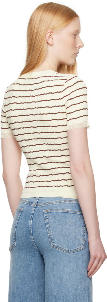 Футболка rag & bone rag & bone Chiara Stripe Crew T-Shirt Жовтий | WAS25P025UG25, 2