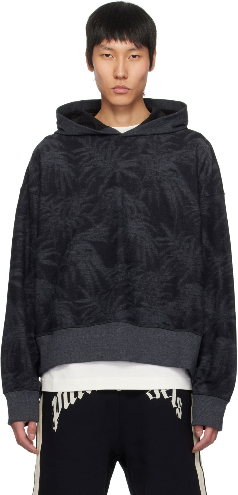 Світшоти Palm Angels Palm Angels Palms Hoodie чорний | PMBB169S25FAB0011009