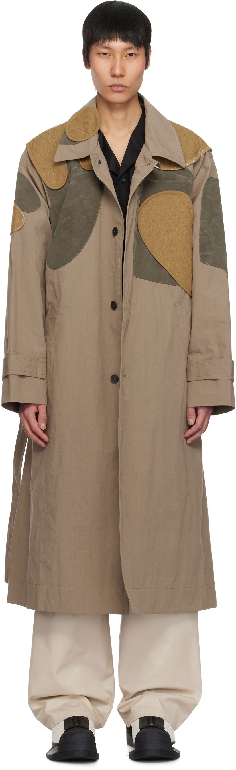 Тренчкот Craig Green Craig Green Utility Patch Trench Coat Коричневий | CGSS25CWOLCO21