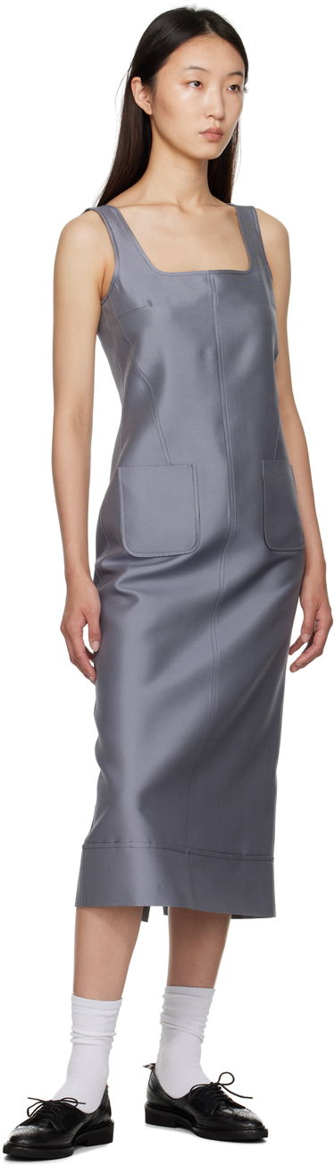 плаття Thom Browne Thom Browne Column Maxi Dress Сірий | FDSF20A-F0989, 3