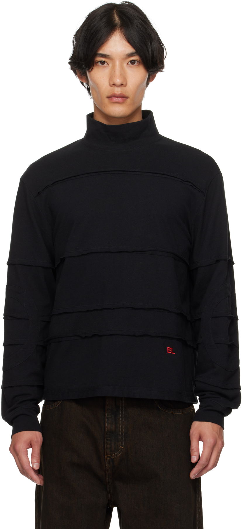 Cветр Eckhaus Latta Eckhaus Latta Striated Turtleneck чорний | 1413-EL-PF25-N