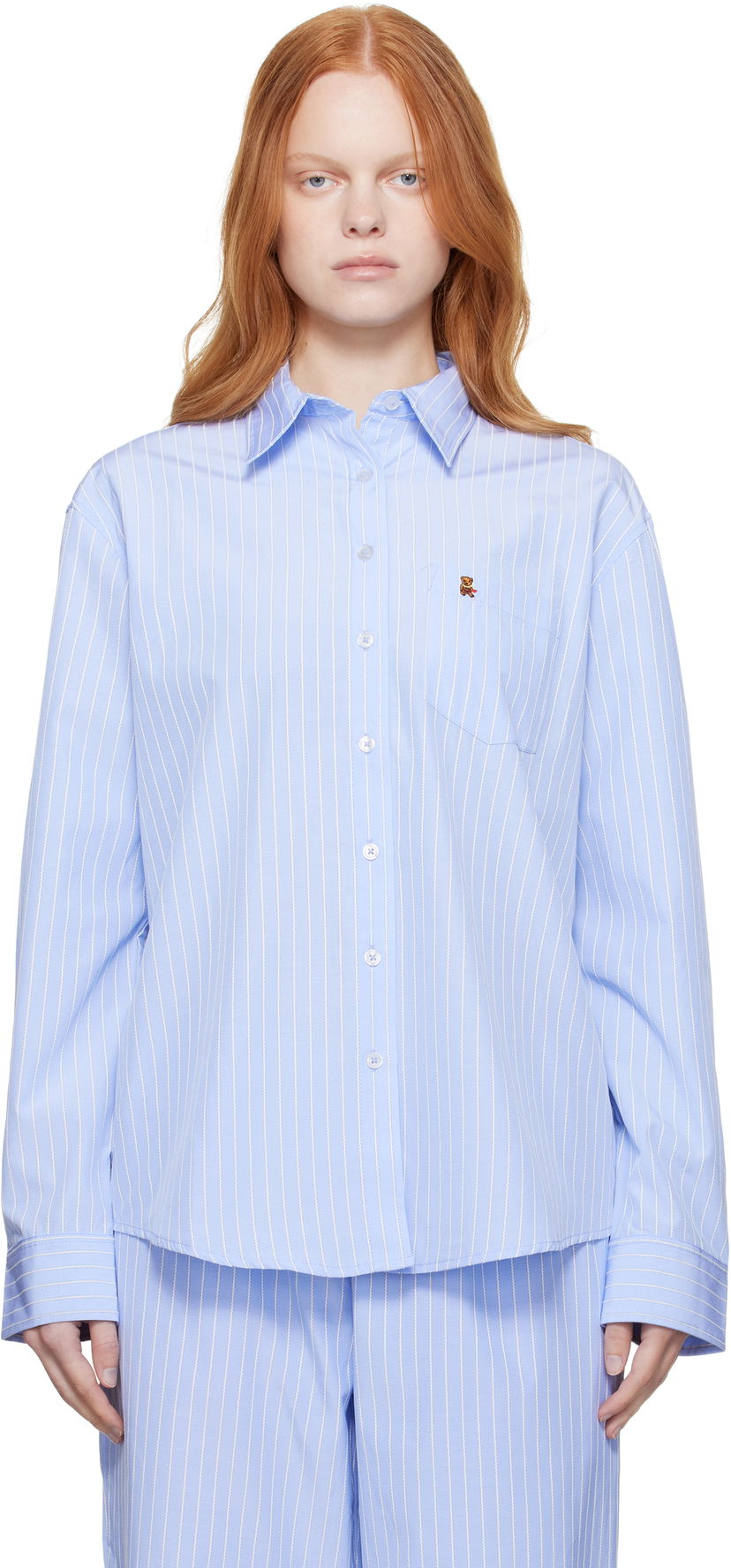Сорочка GUIZIO Guizio Oona Striped Buttondown Shirt Синій | P25104W150