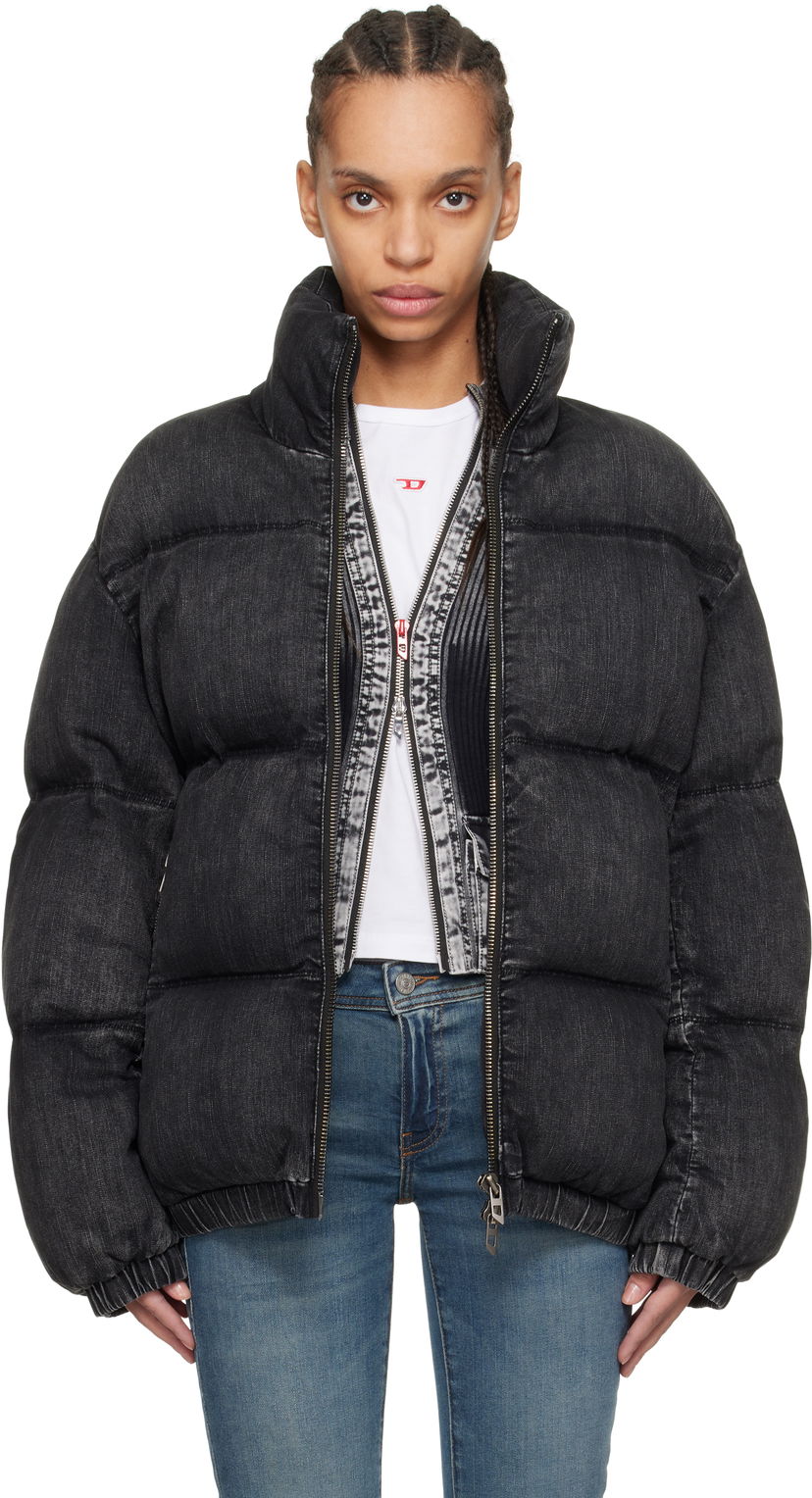 Пуховик Diesel Diesel W-Mons-A Denim Puffer Jacket чорний | A16077 0ABCB